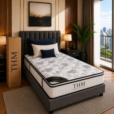 Sommier Baúl Smartbox HAMPTONS 1 plaza 90x190 Bronze Gris
