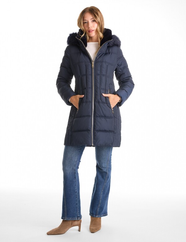 Campera Abrigo Det P AZUL