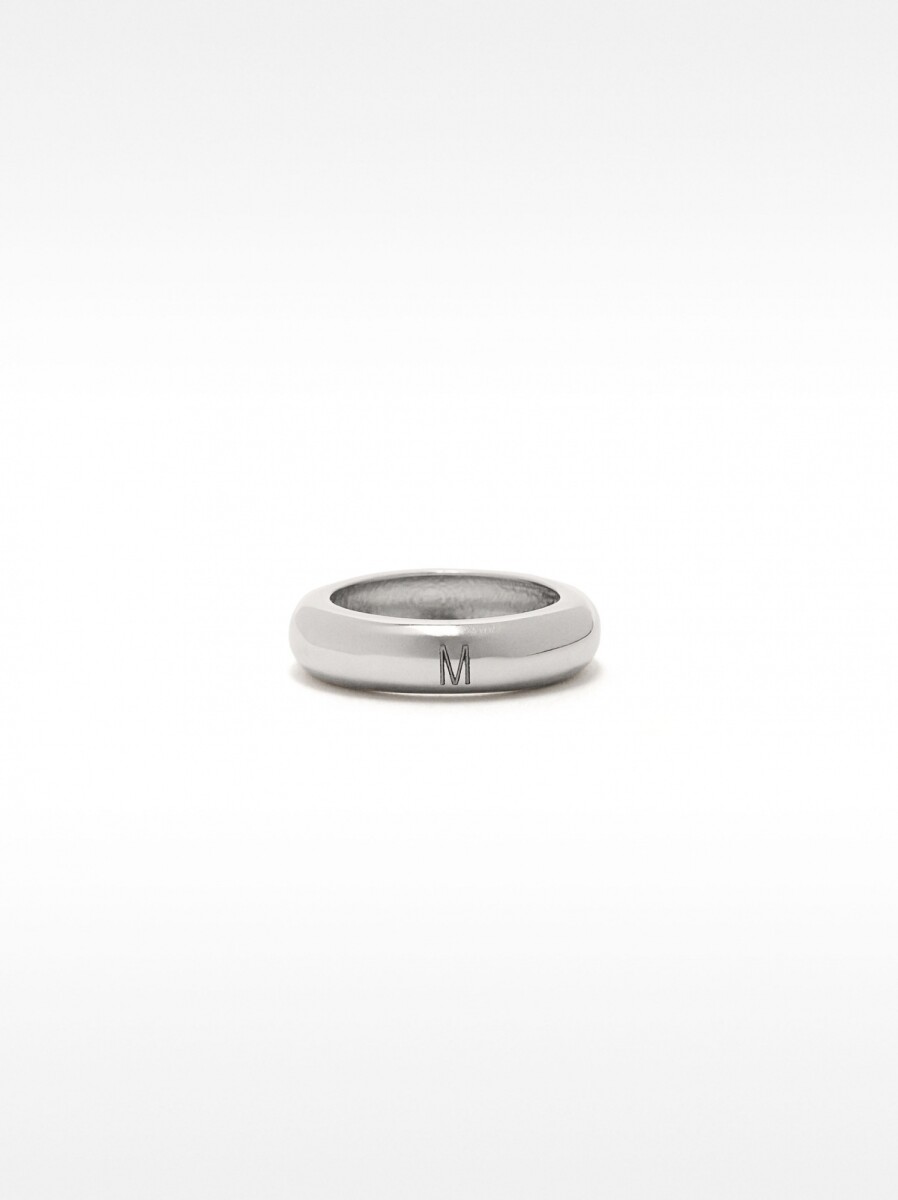 Anillo Redondeado Para Meñique - Plata De Ley 925 - plateado 
