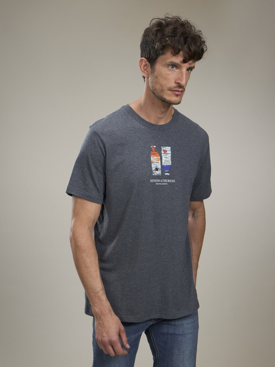 T-SHIRT POMO - CARBON MEL 