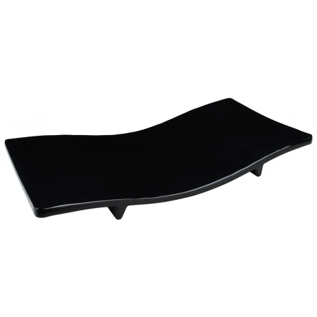 PLATO MELAMINA C/PIE LINEA SUSHI NEGRO 33X16X3CM B150-13 Q36 PLATO MELAMINA C/PIE LINEA SUSHI NEGRO 33X16X3CM B150-13 Q36