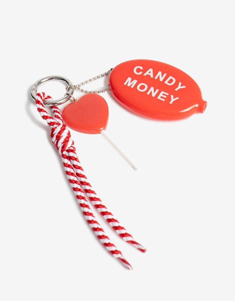 Llavero Cordón Llavero Y Charm Candy Money - Rojo Medio