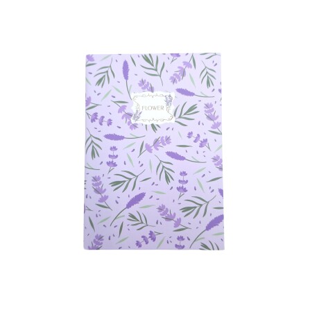 Cuaderno floreado A6 violeta