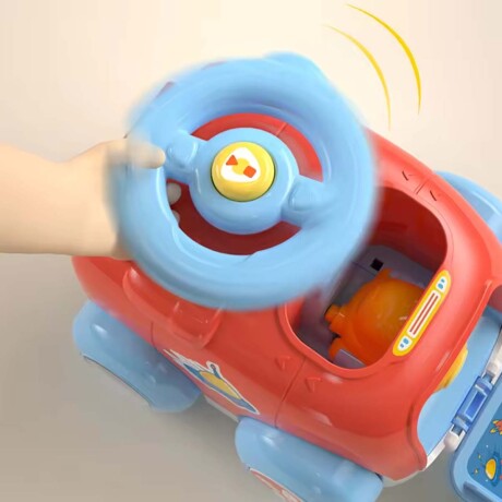 Juego Auto Catapulta + 2 Mini Autitos Plástico Bebé Huanger Naranja