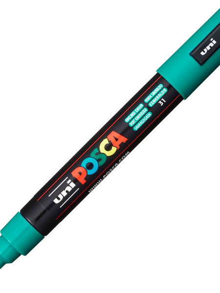 MARCADOR UNI POSCA 2.5 MM VERDE ESMERALDA N/A