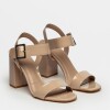 Sandalia Alta Pearl Nude Natural