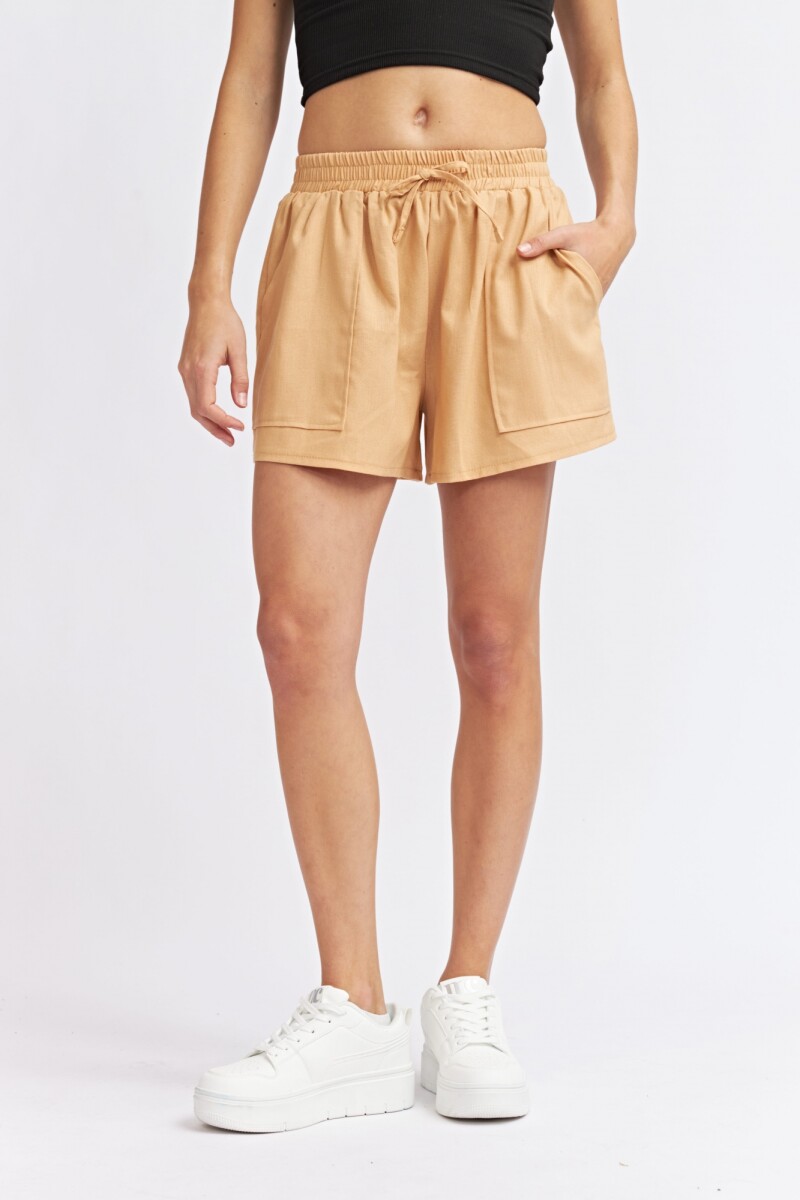 SHORT FLOR - BEIGE 