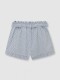 Pantalon De Micro Rayas Azul Claro