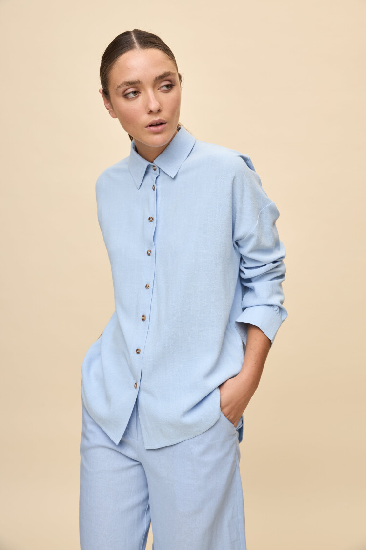 CAMISA SAUZAL Celeste
