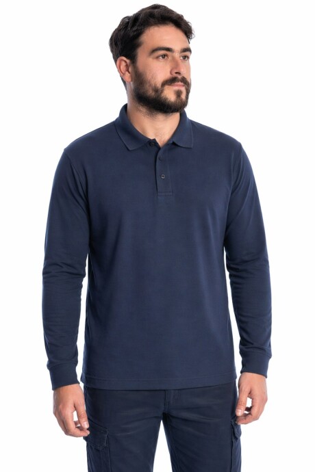 REMERA POLO MANGA LARGA BLANCO
