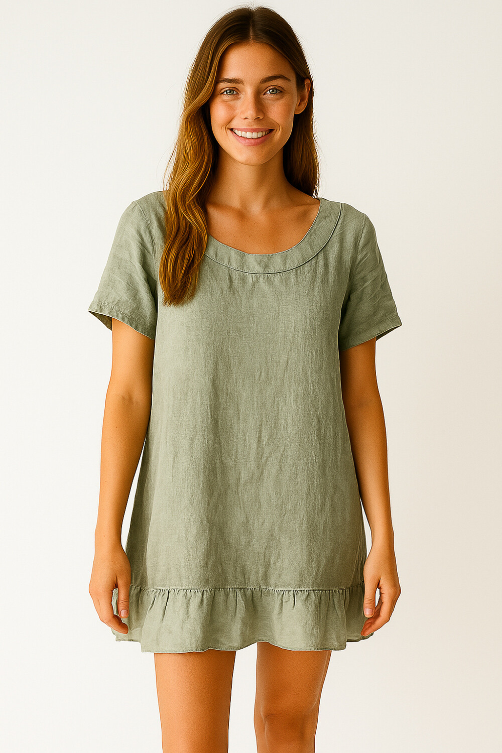 Vestido Lafauci Verde Azulado