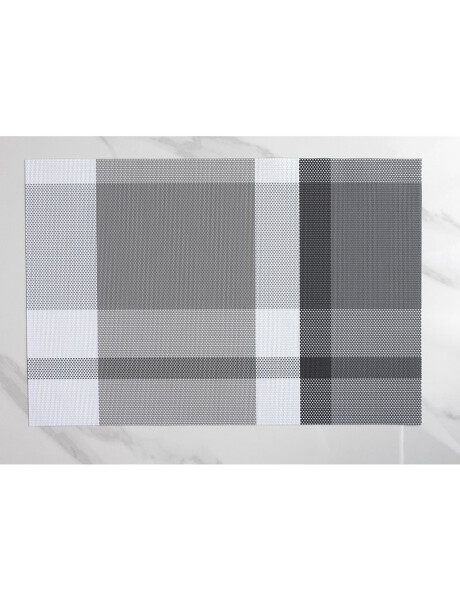 INDIVIDUAL PVC 45x30CM CUADROS TONOS GRIS INDIVIDUAL PVC 45x30CM CUADROS TONOS GRIS