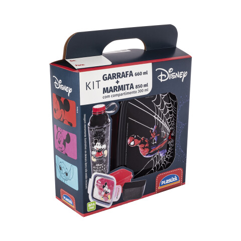 Set x 2 Pote 850 ml y Botella 660 ml Spiderman U