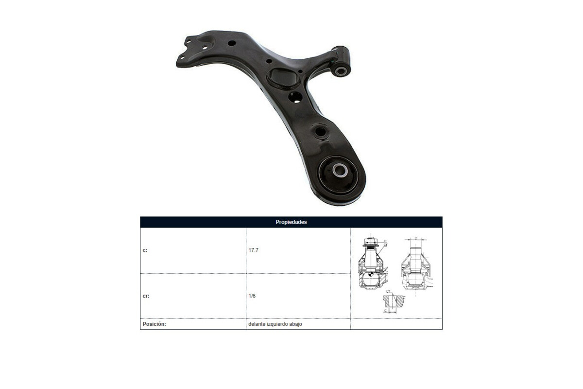 Parilla De Suspension Delantera Toyota Rav4 05-17 Izq Parilla De Suspension Delantera Toyota Rav4 05-17 Izq
