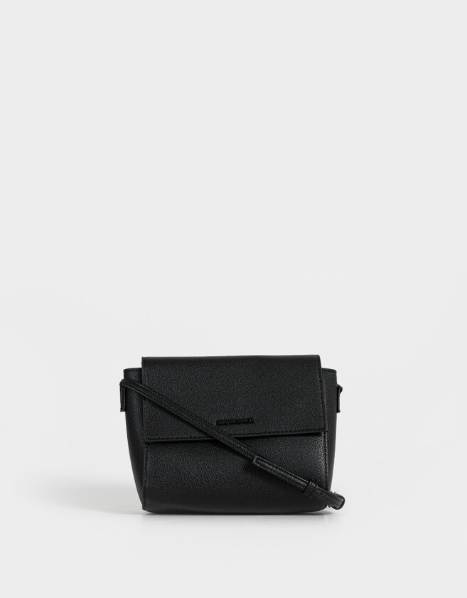 Bandoleras Special Price Clasico Bandolera Cuerina Solapa - Negro