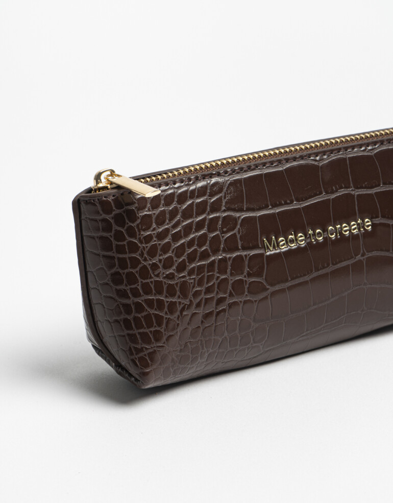 Cartucheras Cartuchera Cartuchera Con Cierre - Marron Chocolate