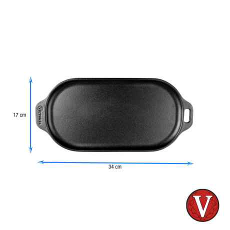 Plancha Hierro Esm.Ovalada 34x17cm Ref.35334/35341 Victoria NEGRO