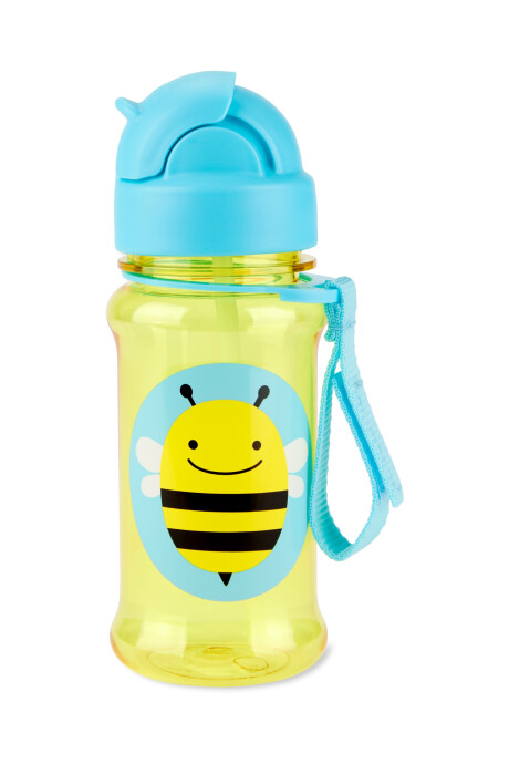 Botella de plástico Tritan, con sorbito, diseño abeja Botella de plástico Tritan, con sorbito, diseño abeja