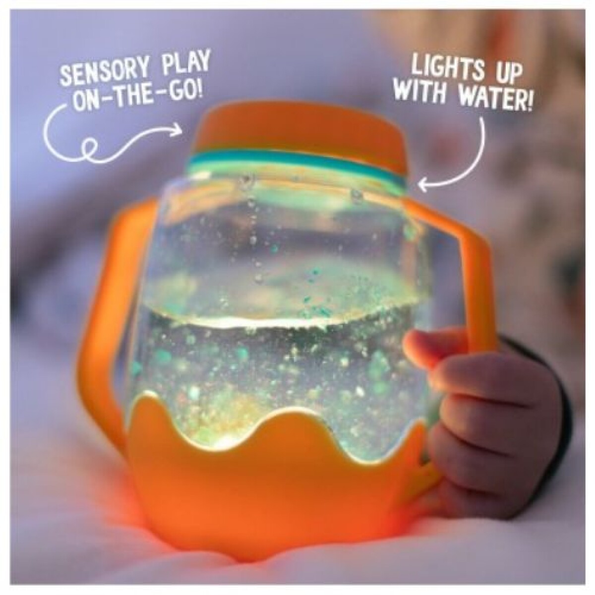 Jarra De juego sensorial- Glo Pals - Naranja 