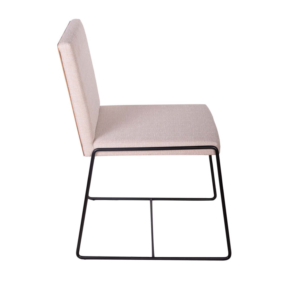 SILLA DE ESCRITORIO MADERA-Y-METAL NATURAL-BEIGE JERSEY