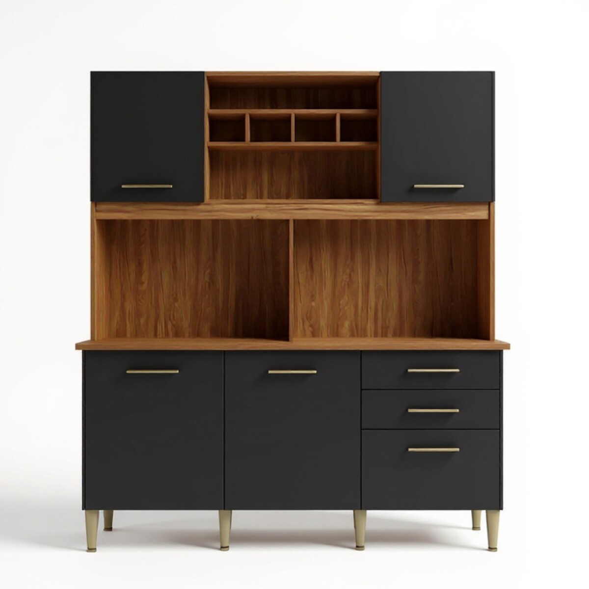 KIT DE COCINA ALACENA COMPACTA ARMARIO APARADOR - 5 PUERTAS 2 CAJONES 