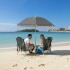 Reposera Playa En Aluminio Reclinable C/mochila Miami Beach GRIS