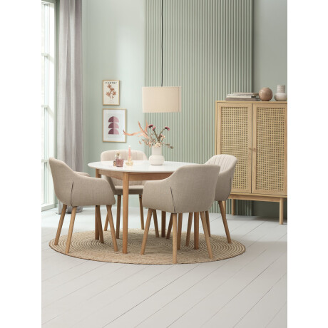 Mesa De Comedor Marstrand Ø110/110X200 Blanco