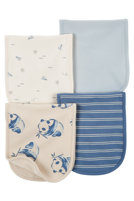 Pack cuatro babitas de algodón estampadas Pack cuatro babitas de algodón estampadas