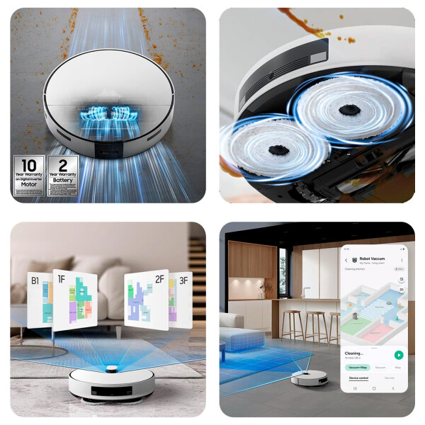 Aspiradora Samsung Vr7md96514g Con Doble Mopa ASPIRADORA ROBOT SAMSUNG VR7MD96514G