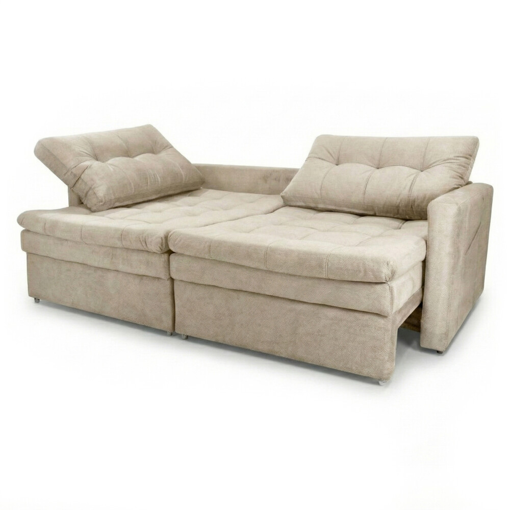 Sillón Cama Nayla 3 Cueros - Extensible Beige