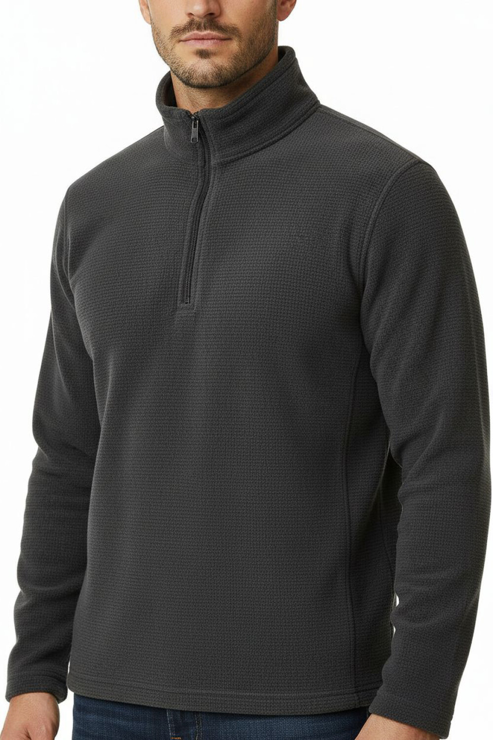 Buzo Anuar Gris Melange Oscuro