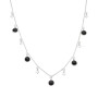 Collar Cadena Karvik Espinela Negra Plata 925 0