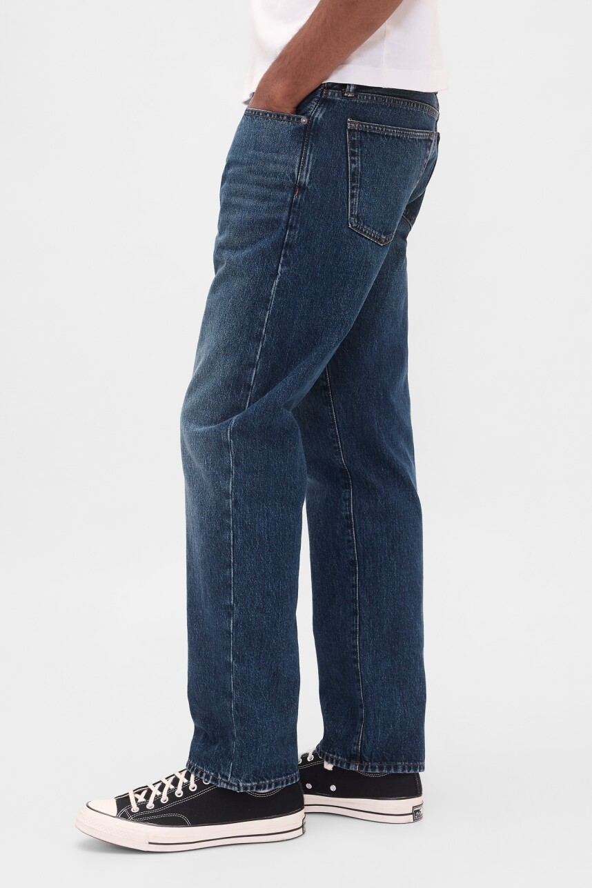 Jean Relaxed Straight Hombre Dark Wash