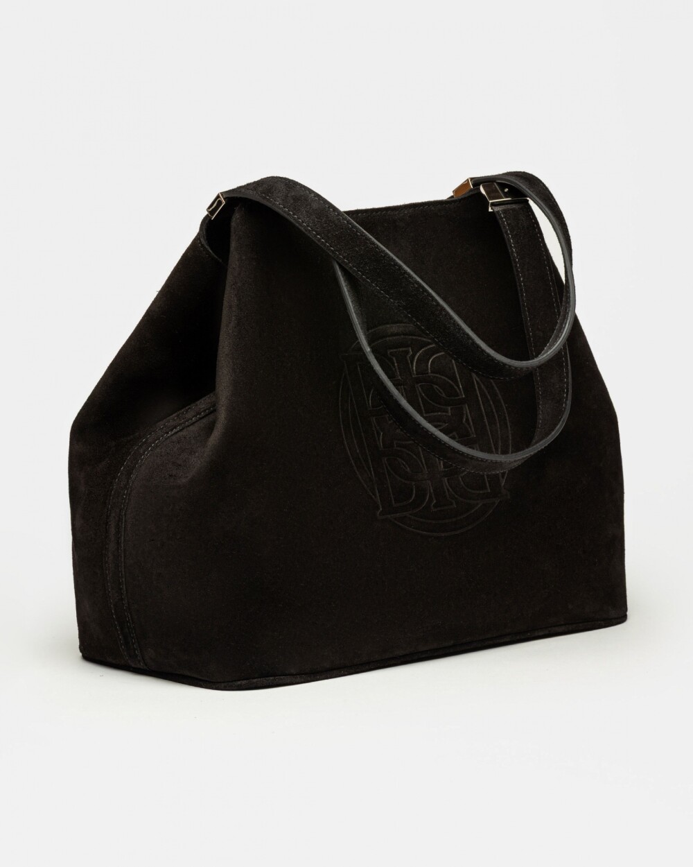 Bolso Eterial en cuero gamuza Negro