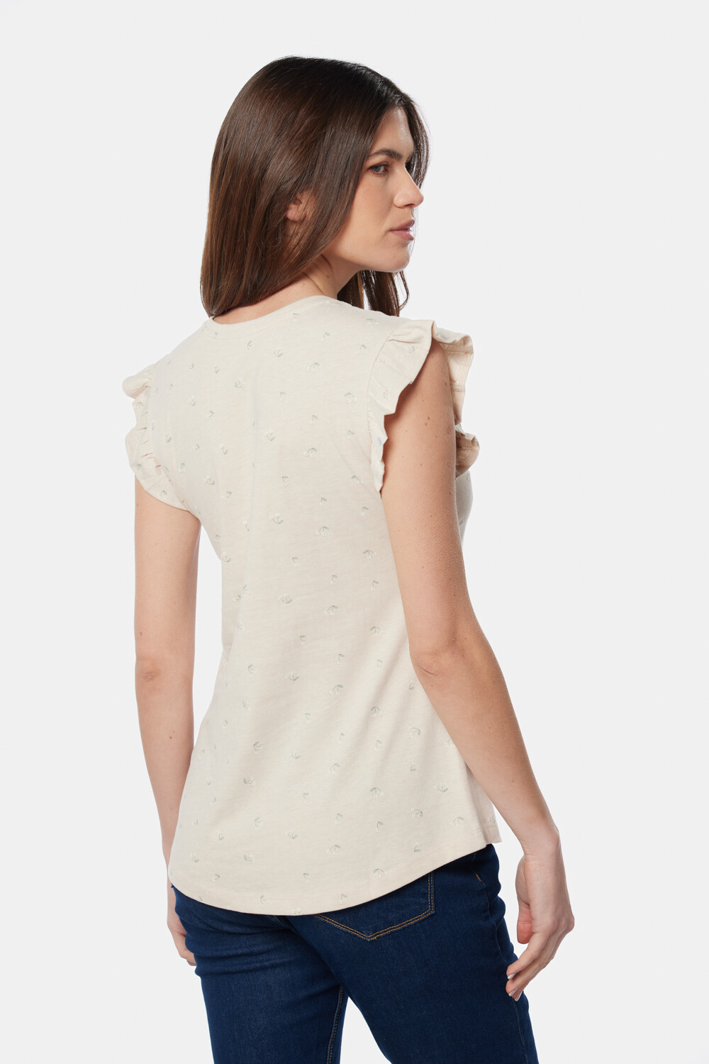 REMERA ESTAMPADA Beige