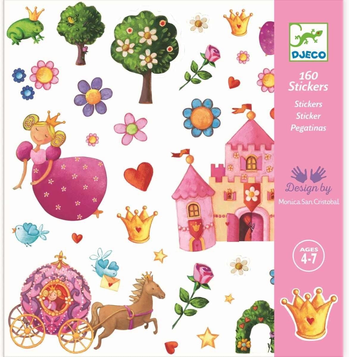 Set de 160 stickers - Princesas 