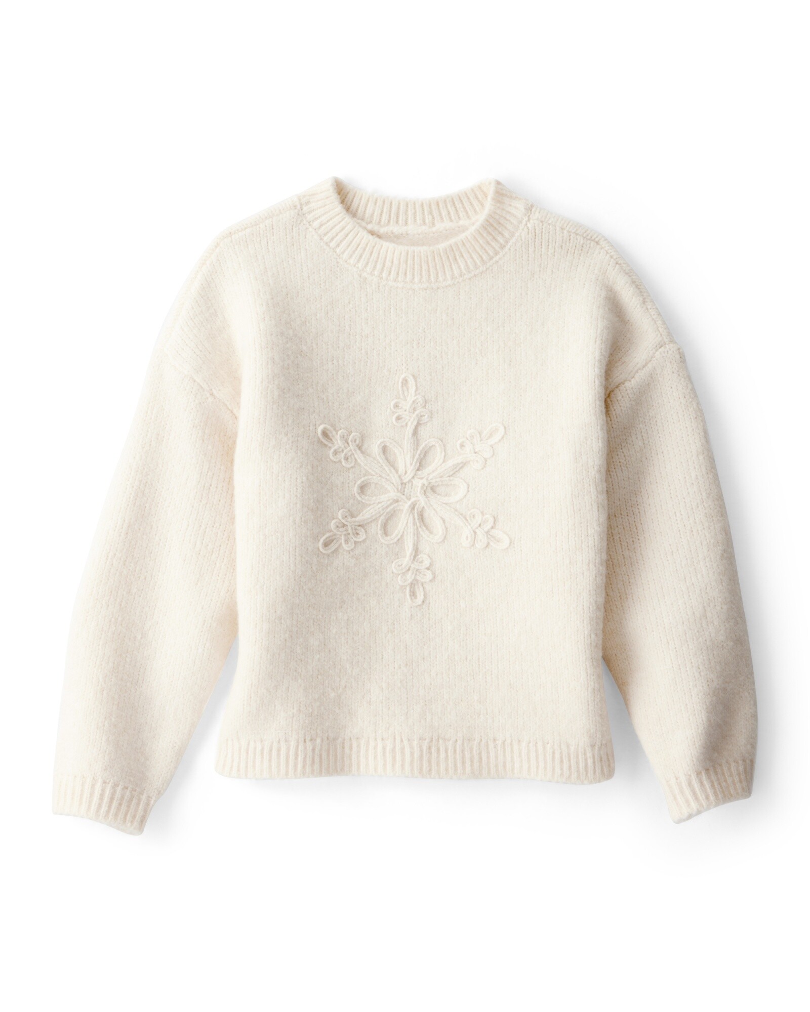Buzo de punto, crema, bordado Sin color