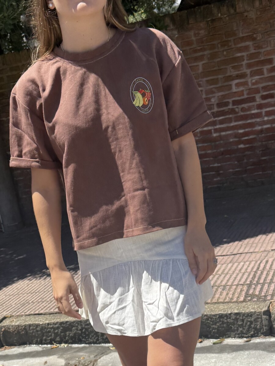 TSHIRT LA VERDULERIA - Chocolate 
