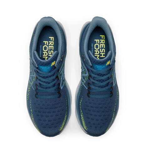 Championes de Hombre New Balance Fresh Foam 1080 V12 Azul Piedra - Amarillo