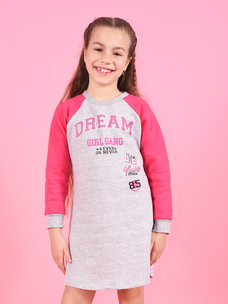 VESTIDO GIRL GANG GRIS