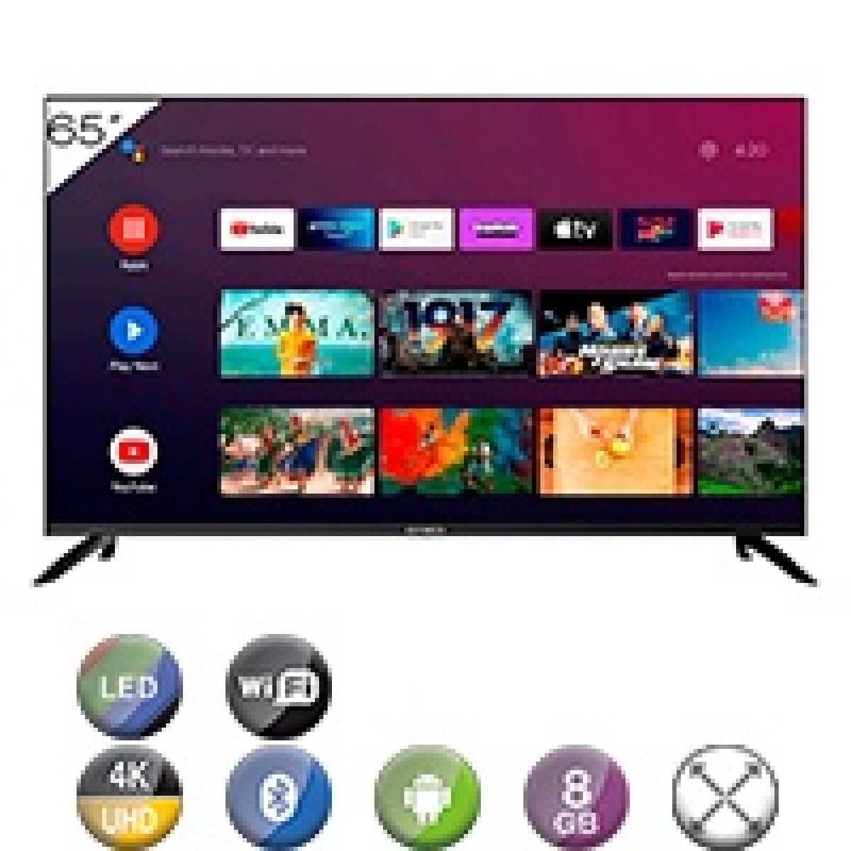 Smart Tv Aiwa 65'' Led 4k Google TV Comando De Voz 