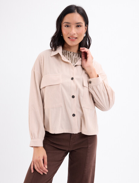 Campera pana Dayana crudo