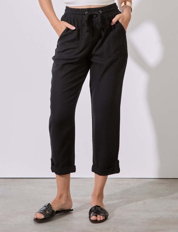 Pantalon Lino NEGRO