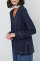 BLUSA ESCOTE V AZUL