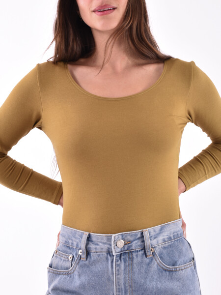 REMERA BASICA POLONIO MIX VERDE MUSGO