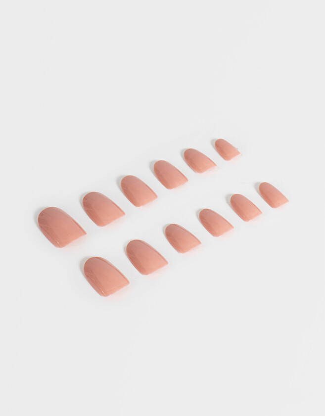 Nail Art Uñas Postizas Efecto Gelly, Súper Suaves, Cómodas Y Flexibles. De Larga Duración. Almendradas - Marron Beige