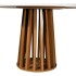 Mesa De Comedor Lavanda Redonda 105 Cm Moderna Laqueada Blanco 1