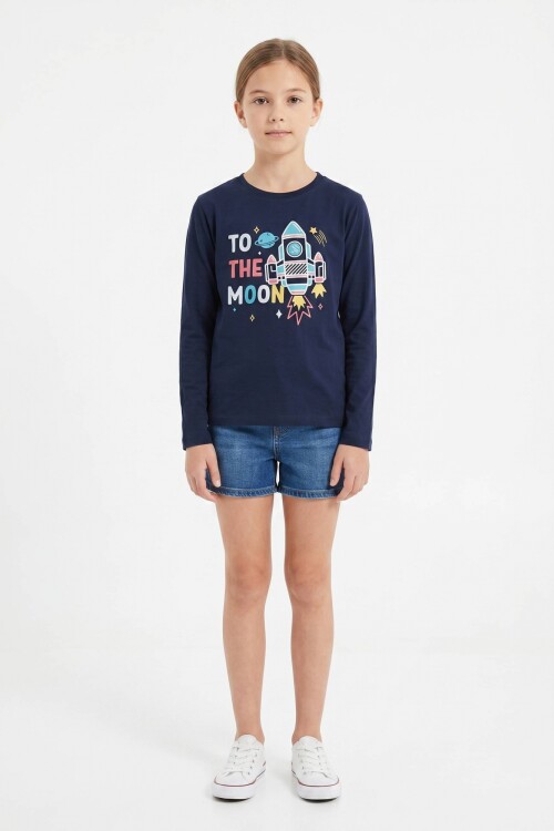 Camiseta manga larga AZUL MARINO