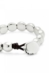 PULSERA CON CUENTAS PEQEÑAS DE ALEACIÓN DE METALES BAÑADAS EN PLATA DE LEY Pulsera