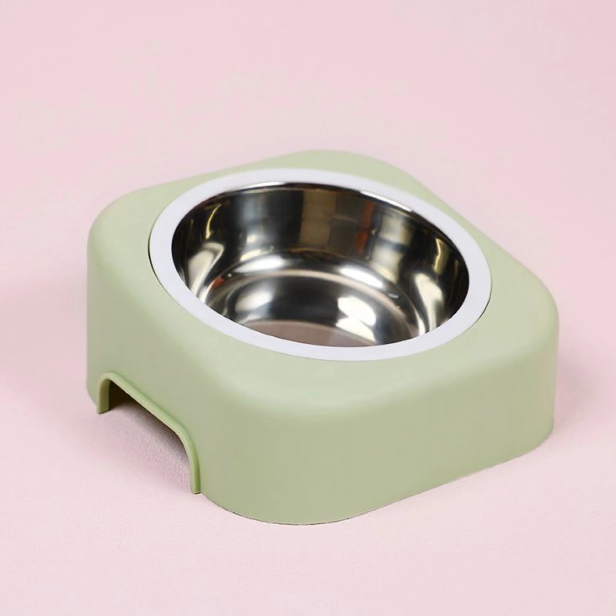 Comedero Pet Verde Melamina Bowls Acero Inoxidable 